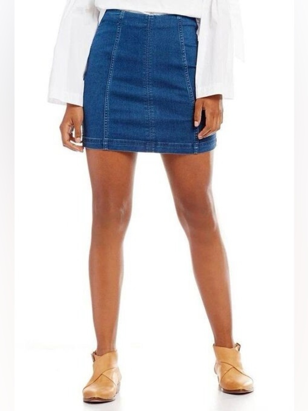Free People Modern Femme Denim Mini Skirt